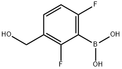 2,6-Difluoro-3-hydroxymethylphenylboronic acid 구조식 이미지