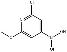 2-Chloro-6-methoxypyridine-4-boronic acid 구조식 이미지