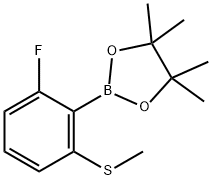 6-FLUORO-2-(METHYLSULFANYL)PHENYLBORONIC ACID PINACOL ESTER Structure
