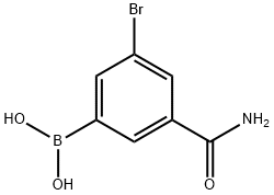 3-Aminocarbonyl-5-bromophenylboronic acid 구조식 이미지