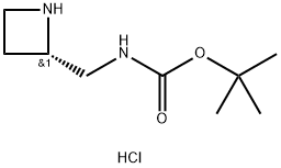 (S)-tert-Butyl (azetidin-2-ylmethyl)carbamate hydrochloride Structure