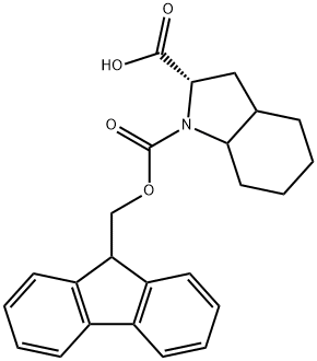 (2S)-1-(9H-fluoren-9-ylmethoxycarbonyl)-2,3,3a,4,5,6,7,7a-octahydroindole-2-carboxylic acid 구조식 이미지