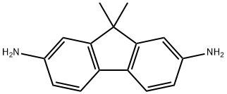 9,9-dimethyl-9H-fluorene-2,7-diamine 구조식 이미지