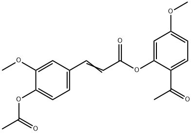 2-Propenoic acid, 3-[4-(acetyloxy)-3-methoxyphenyl]-, 2-acetyl-5-methoxyphenyl ester 구조식 이미지