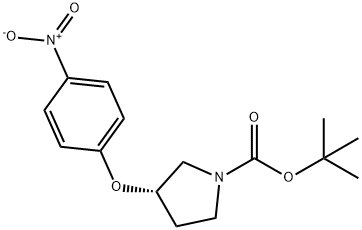 (S)-tert-Butyl 3-(4-nitrophenoxy)pyrrolidine-1-carboxylate 구조식 이미지