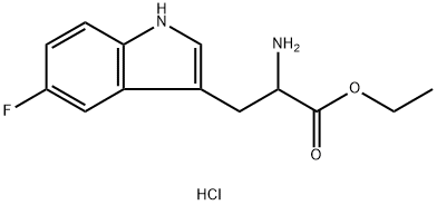 DL-5-fluoroTryptophan ethyl ester hydrochloride 구조식 이미지