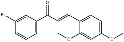 (2E)-1-(3-bromophenyl)-3-(2,4-dimethoxyphenyl)prop-2-en-1-one 구조식 이미지