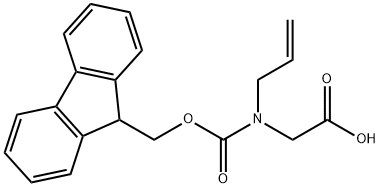 2-[9H-fluoren-9-ylmethoxycarbonyl(prop-2-enyl)amino]acetic acid Structure