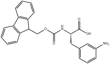 3-amino-N-[(9H-fluoren-9-ylmethoxy)carbonyl]- L-Phenylalanine Structure