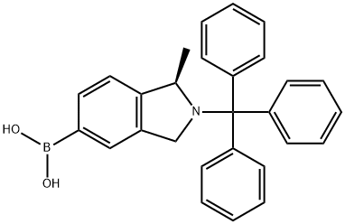 (R)-(1-methyl-2-tritylisoindolin-5-yl)boronic acid 구조식 이미지