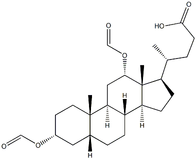 Cholan-24-oic acid,3,12-bis(formyloxy)-, (3a,5b,12a)- 구조식 이미지