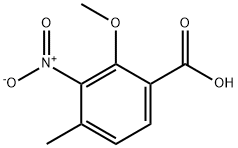 2-Methoxy-4-methyl-3-nitro-benzoic acid Structure