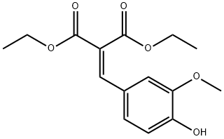 Propanedioic acid,2-[(4-hydroxy-3-methoxyphenyl)methylene]-, 1,3-diethyl ester Structure