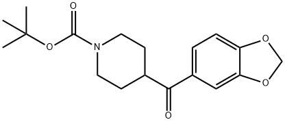 tert-butyl 4-(benzo[d][1,3]dioxole-5-carbonyl)piperidine-1-carboxylate 구조식 이미지