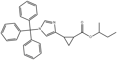 sec-butyl 2-(1-trityl-1H-imidazol-4-yl)cyclopropanecarboxylate 구조식 이미지