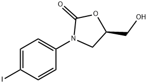 (R)-5-(hydroxymethyl)-3-(4-iodophenyl)oxazolidin-2-one 구조식 이미지