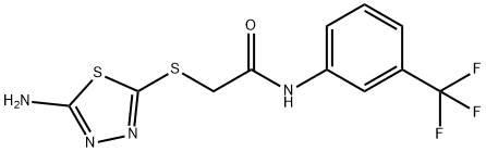 2-[(5-amino-1,3,4-thiadiazol-2-yl)sulfanyl]-N-[3-(trifluoromethyl)phenyl]acetamide Structure