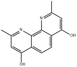 2,9-Dimethyl-4,7-dihydroxy-1,10-phenanthroline 구조식 이미지