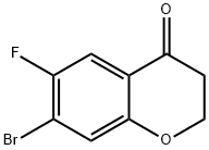 7-BROMO-6-FLUOROCHROMAN-4-ONE Structure