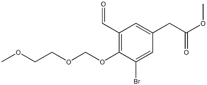 methyl 2-(3-bromo-5-formyl-4-((2-methoxyethoxy)methoxy)phenyl)acetate 구조식 이미지