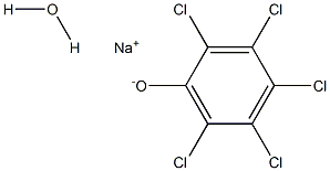 sodium:2,3,4,5,6-pentachlorophenolate:hydrate 구조식 이미지