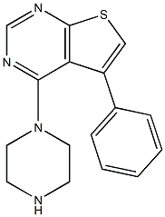 5-phenyl-4-piperazin-1-ylthieno[2,3-d]pyrimidine 구조식 이미지