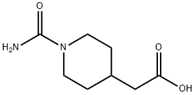 2-(1-carbamoylpiperidin-4-yl)acetic acid Structure