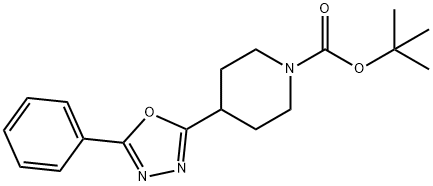 tert-Butyl 4-(5-phenyl-1,3,4-oxadiazol-2-yl)piperidine-1-carboxylate Structure