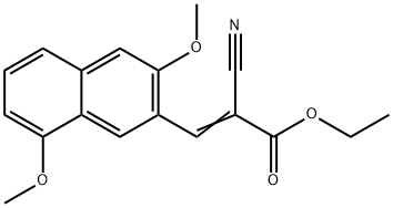 (E)-ethyl 2-cyano-3-(3,8-dimethoxynaphthalen-2-yl)acrylate 구조식 이미지