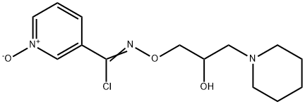 3-Pyridinecarboximidoyl chloride, N-[2-hydroxy-3-(1-piperidinyl)propoxy]-, 1-oxide Structure