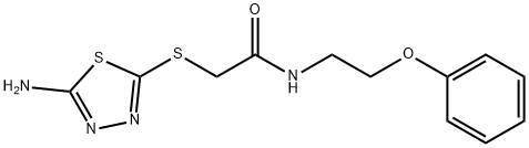 2-(5-Amino-[1,3,4]thiadiazol-2-ylsulfanyl)-N-(2-phenoxy-ethyl)-acetamide Structure