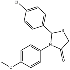 2-(4-chlorophenyl)-3-(4-methoxyphenyl)thiazolidin-4-one Structure