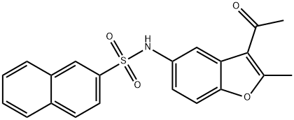 N-(3-acetyl-2-methylbenzofuran-5-yl)naphthalene-2-sulfonamide Structure