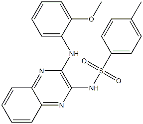 N-[3-(2-methoxyanilino)quinoxalin-2-yl]-4-methylbenzenesulfonamide Structure