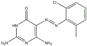 4(3H)-Pyrimidinone,2,6-diamino-5-[2-(2-chloro-6-methylphenyl)diazenyl]- Structure