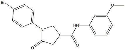 1-(4-bromophenyl)-N-(3-methoxyphenyl)-5-oxopyrrolidine-3-carboxamide Structure