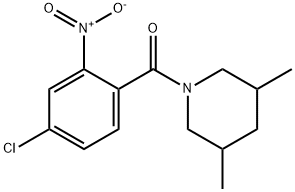 (4-chloro-2-nitrophenyl)-(3,5-dimethylpiperidin-1-yl)methanone Structure