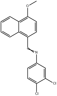 (3,4-dichlorophenyl)[(4-methoxy-1-naphthyl)methylene]amine Structure