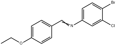 (4-bromo-3-chlorophenyl)(4-ethoxybenzylidene)amine Structure