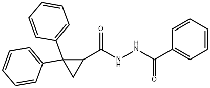 N'-[(2,2-diphenylcyclopropyl)carbonyl]benzohydrazide Structure