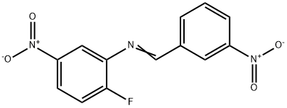 (2-fluoro-5-nitrophenyl)(3-nitrobenzylidene)amine Structure