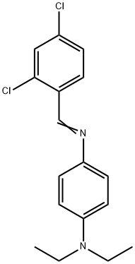 N'-(2,4-dichlorobenzylidene)-N,N-diethyl-1,4-benzenediamine Structure