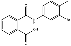 2-((3-bromo-4-methylphenyl)carbamoyl)benzoic acid 구조식 이미지
