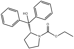 (R)-ethyl 2-(hydroxydiphenylmethyl)pyrrolidine-1-carboxylate Structure