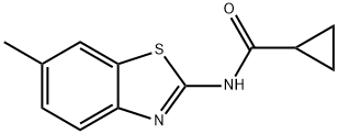 N-(6-methylbenzo[d]thiazol-2-yl)cyclopropanecarboxamide 구조식 이미지