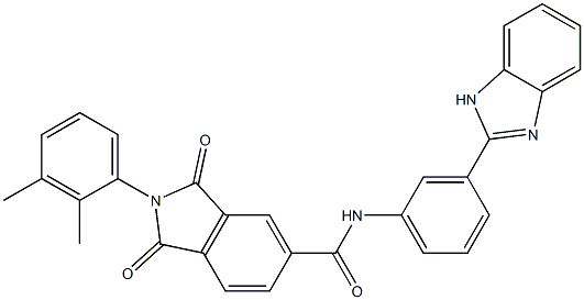 N-[3-(1H-benzimidazol-2-yl)phenyl]-2-(2,3-dimethylphenyl)-1,3-dioxoisoindole-5-carboxamide Structure