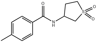 N-(1,1-dioxidotetrahydrothiophen-3-yl)-4-methylbenzamide 구조식 이미지