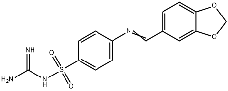 N-[amino(imino)methyl]-4-[(1,3-benzodioxol-5-ylmethylene)amino]benzenesulfonamide Structure