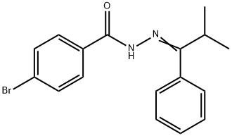 4-bromo-N'-(2-methyl-1-phenylpropylidene)benzohydrazide 구조식 이미지