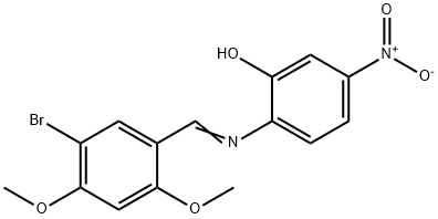 2-[(5-bromo-2,4-dimethoxybenzylidene)amino]-5-nitrophenol 구조식 이미지